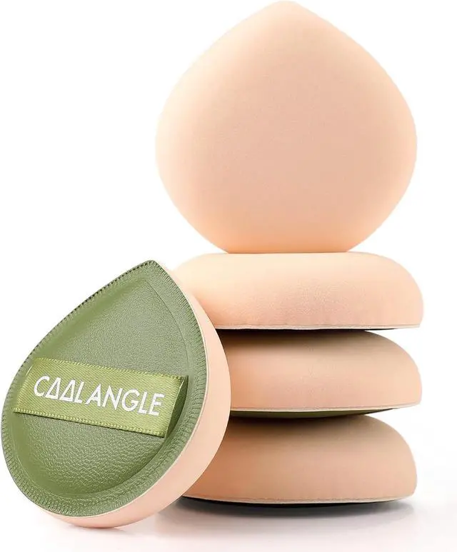 Main image of COOL-ANGLE Makeup Blender Sponges, Latex-Free, 5Pcs Medium Green | For Liquid Foundation And Powder, Wet Or Dry Application, Seamless Buildable Coverage, Reusable Soft Texture, Easy To Clean
