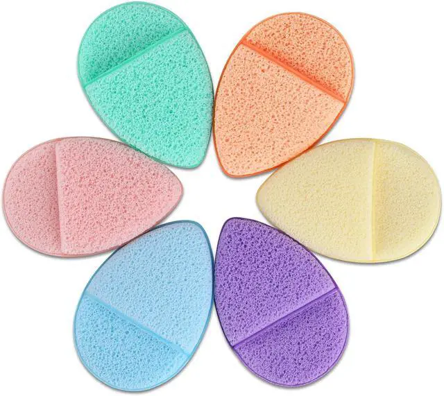 Alt view image 2 of 7 - 6Pcs Facial Sponges Set, Cleansing Puff, Colorful Facial Sponges for Face Wash, Reusable Makeup Remover Exfoliating Pads for Daily Cleansing