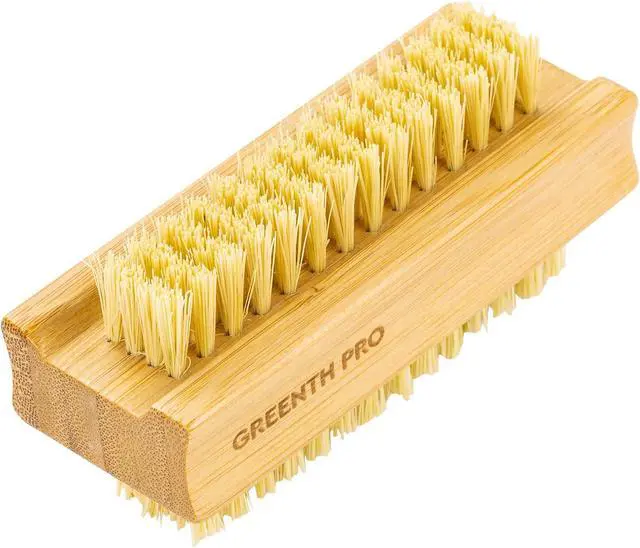 Alt view image 6 of 6 - GREENTH PRO Bamboo Nail Brush2PCS Two-side Firm Nature Wooden Sisal Scrub Brush for Toes and Nails,Cleaning Nail Brush