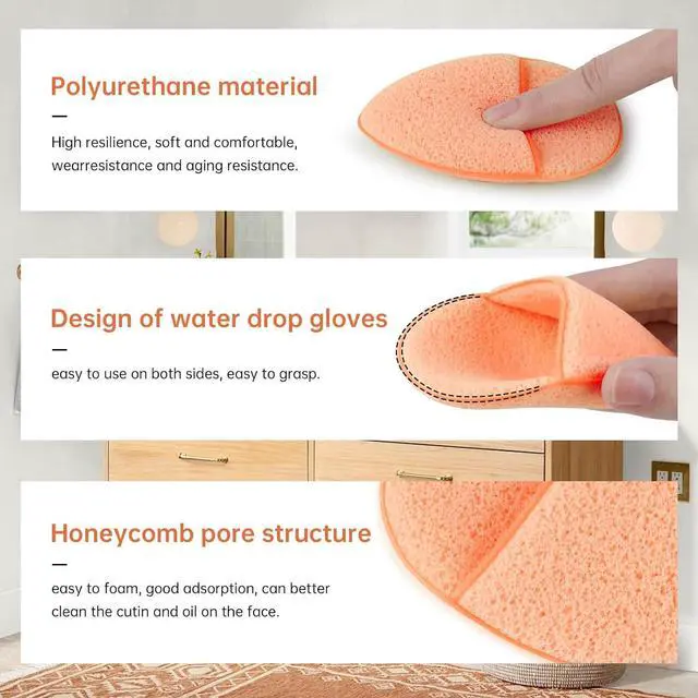 Alt view image 4 of 7 - 6Pcs Facial Sponges Set, Cleansing Puff, Colorful Facial Sponges for Face Wash, Reusable Makeup Remover Exfoliating Pads for Daily Cleansing