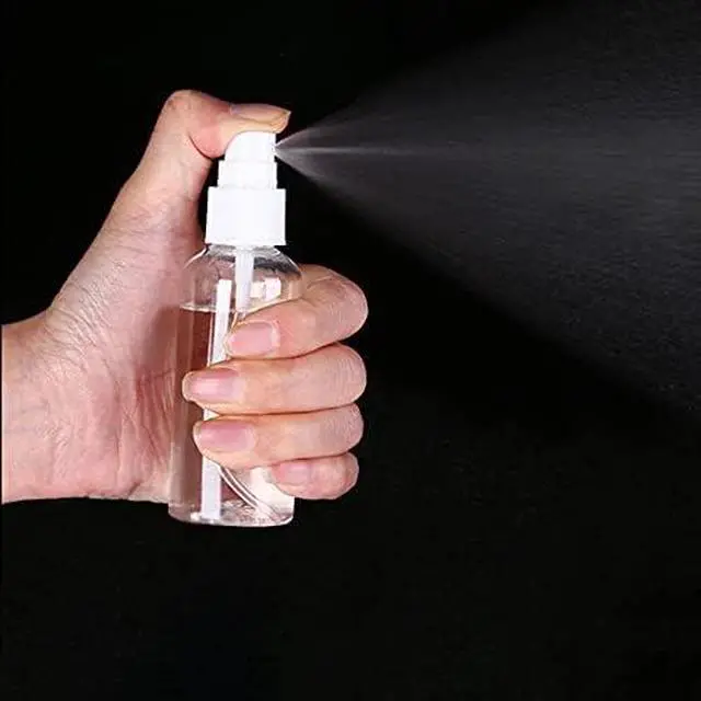 Alt view image 3 of 3 - Spray Bottles, 24 Pack 50 Milliliter 2 Ounce Clear Empty Fine Mist Plastic Mini Travel Bottle Set, Small Refillable Liquid Containers