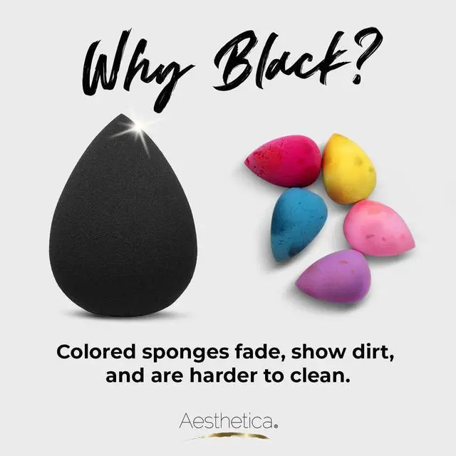 Alt view image 4 of 5 - Aesthetica Beauty Sponge Blender, Latex Free & Vegan Makeup Sponge Blender | Aesthetica Cosmetics Beauty Sponge Blender For Powder, Cream or Liquid Application - One Piece Make Up Sponge (2 PACK)