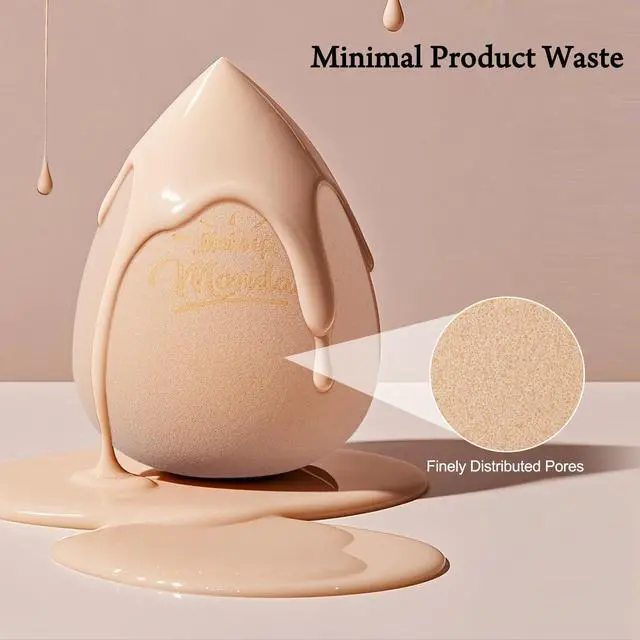 Alt view image 6 of 7 - Real Perfection Makeup Sponge Set Blender Sponges, Latex-Free Beauty Makeup Sponges 7 pcs with 1 Travel Container Case for Blending Foundation Liquid Cream and Powder (Beige)