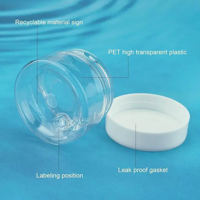 Alt view image 3 of 7 - Cosywell Travel Jars Containers Plastic Cream Jars 1oz 4 Pack Clear | For Toiletries, Empty Lotion, Leak-proof, TSA Approved Bottles Accessories, Hard Sealed Lids for Cosmetic Makeup Face Cream