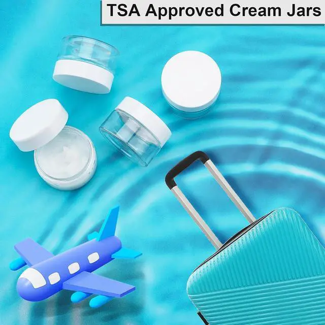 Alt view image 7 of 7 - Cosywell Travel Jars Containers Plastic Cream Jars 1oz 4 Pack Clear | For Toiletries, Empty Lotion, Leak-proof, TSA Approved Bottles Accessories, Hard Sealed Lids for Cosmetic Makeup Face Cream