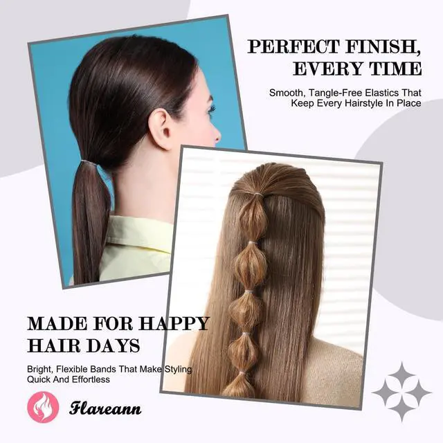 Alt view image 6 of 7 - 2000pcs Clear Hair Elastics, Hair Ties for Women & Girls | Soft clear rubber bands for hair. Stretchable, no-snag and durable for braids, ponytails, hairstyles and everyday wear