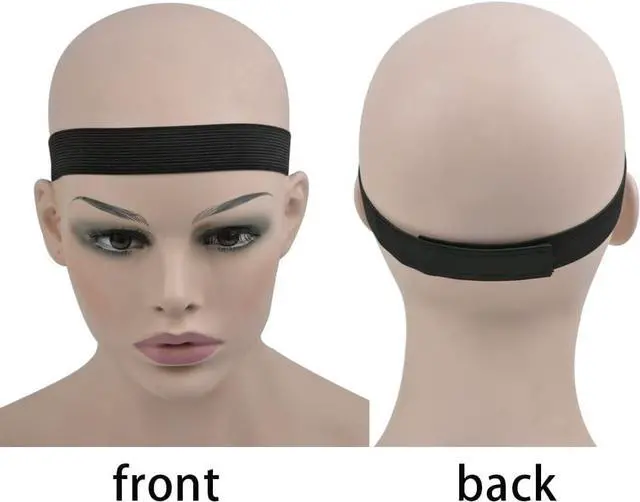 Alt view image 6 of 6 - 6 Pcs Elastic Band Lace Melting Bands Adjustable Wig Headbands for Lace Frontal Laying (Width 1 Inch)