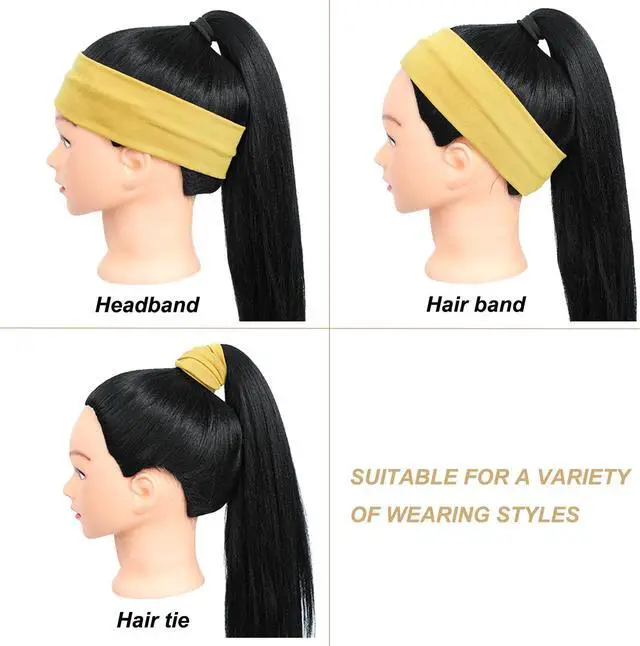 Alt view image 6 of 7 - 9Pcs Headbands for Women Non Slip, Soft Elastic Hair Bands for Women's Hair | Cotton Cloth Stretchy Sweat Bands, Fashion Headband for Sports, Makeup, Running, Yoga, Workout (9Colors-A)