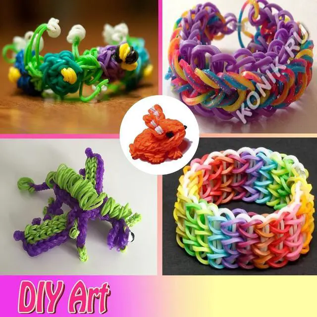 Alt view image 5 of 7 - Loom Rubber Band Refill, White & Red & Dark Blue 900 Pcs. | Children's Hair Ties, Elastic, Colorful Colors, DIY Activities, Friendship Bracelet.