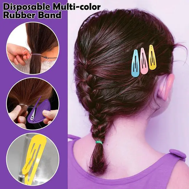 Alt view image 4 of 7 - Auroray 32 Colors Small Hair Rubber Bands with 16 Styling Tools, 2000 Pcs Elastic Girl Baby Hair Ties, Mini Bands with Elastic Cutter, Hair Accessories Xmas Stuff for Girls Baby Toddlers Kids