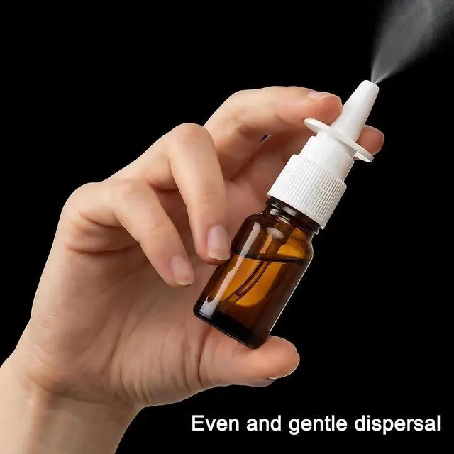 Alt view image 5 of 6 - 6 Pack 10ml Glass Nasal Spray Bottles Mist Sprayer, Travel Sized Empty Refillable Sprayers Nasal Cleanser, With Funnels (10ml (6pcs))