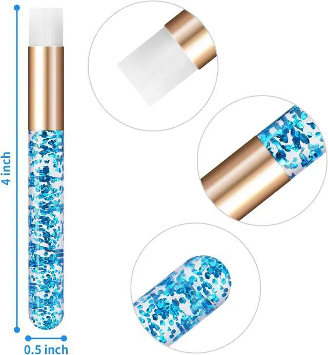 Alt view image 2 of 7 - Kirecoo 17PCS Glitter Crystal Lash Shampoo Brushes for Eyelash Extensions | Deep Nose Pore Cleansing, Gentle Lash Wash & Bath, For Eyelash Extension Care, Multipurpose Makeup Tool