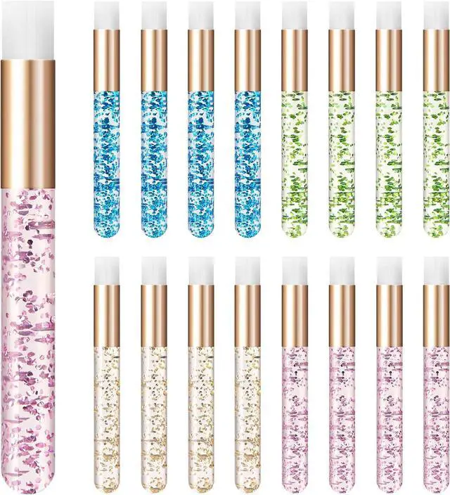 Main image of Kirecoo 17PCS Glitter Crystal Lash Shampoo Brushes for Eyelash Extensions | Deep Nose Pore Cleansing, Gentle Lash Wash & Bath, For Eyelash Extension Care, Multipurpose Makeup Tool