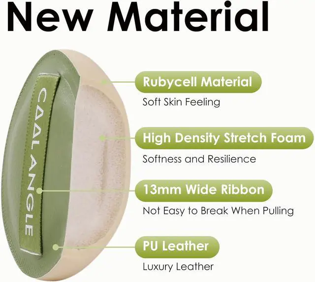 Alt view image 4 of 6 - COOL-ANGLE Makeup Blender Sponges, Latex-Free, 5Pcs Medium Green | For Liquid Foundation And Powder, Wet Or Dry Application, Seamless Buildable Coverage, Reusable Soft Texture, Easy To Clean