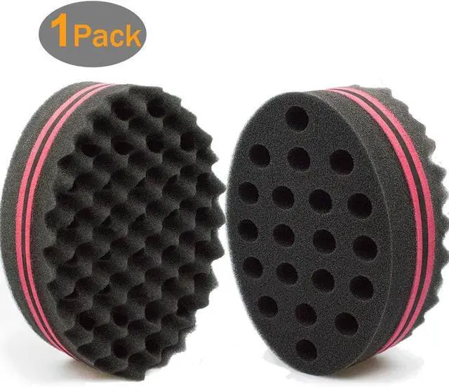 Alt view image 2 of 7 - Hair Magic Twist Sponge: Two-Sided Dread Afro Coil Barber Tool for Curling and Waving Men's and Women's Long/Short Hair, 1 Pc