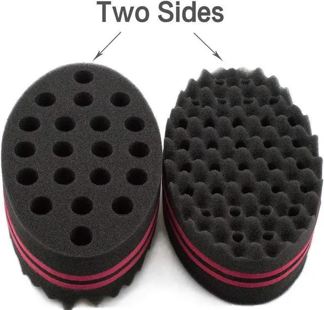 Alt view image 4 of 7 - Hair Magic Twist Sponge: Two-Sided Dread Afro Coil Barber Tool for Curling and Waving Men's and Women's Long/Short Hair, 1 Pc