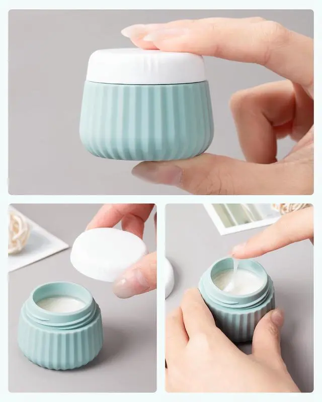 Alt view image 3 of 7 - Mrsdry Travel Containers for Toiletries 4 Pack, TSA Approved Travel Size Toiletries, Travel Size Containers, With Clear Bag Leak Proof Silicone Jars, Travel Essentials Creams Jars Carrying Small Items