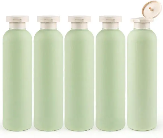 Main image of 5 Pcs 260ml/8.8oz Squeeze Bottles Plastic Travel Lotion Bottles Refillable Containers with Flip Cap for Toiletries Creams Lotion Shampoo Conditioner