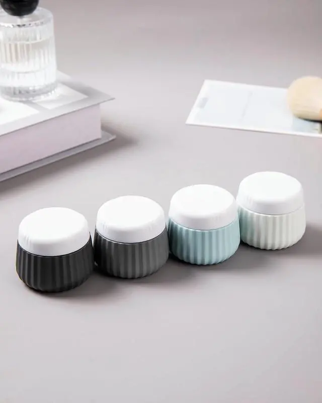 Alt view image 6 of 7 - Mrsdry Travel Containers for Toiletries 4 Pack, TSA Approved Travel Size Toiletries, Travel Size Containers, With Clear Bag Leak Proof Silicone Jars, Travel Essentials Creams Jars Carrying Small Items