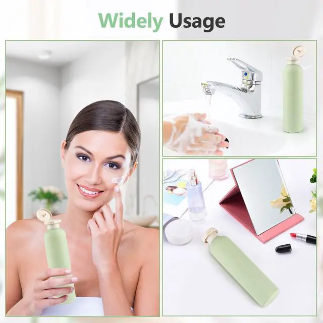Alt view image 6 of 6 - 5 Pcs 260ml/8.8oz Squeeze Bottles Plastic Travel Lotion Bottles Refillable Containers with Flip Cap for Toiletries Creams Lotion Shampoo Conditioner