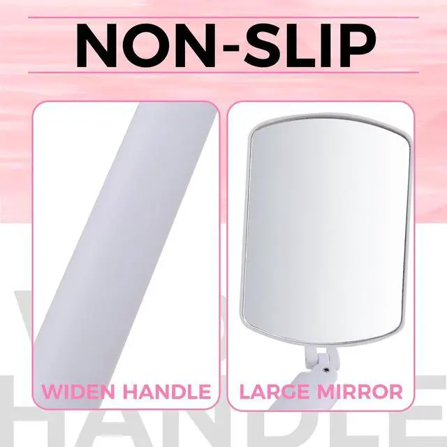 Alt view image 4 of 7 - Flexible Large Square Lash Mirror, 260°Rotation Folding Portable Eye Mirror for Eyelash Extensions, Adjustable for Easy Check, Lash Extension Supplies and Tool for Lash Techs, White