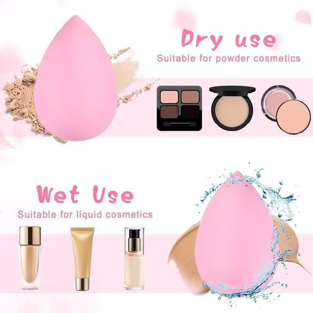 Alt view image 5 of 7 - 40 Pcs Mini Makeup Sponges, Multi-Color, Latex-Free, with Case | Professional foundation beauty sponges, wet & dry use, soft for concealer and foundation, precise for eyes, nose
