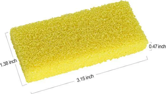 Alt view image 4 of 7 - Disposable Foot Scrubber Sponge Pads Pedicure Pumice Stone for Feet Callus Remover Medium Coarse Yellow 40Pcs