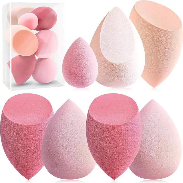 Main image of Foonbe Makeup Sponge Set, 7 Pcs Multi Colored Blender Sponges | Liquid Cream Powder Use, Latex Free Vegan & Cruelty-Free, with 1 Mini Sponge, Assorted Beauty Sponge Shapes, Travel Case