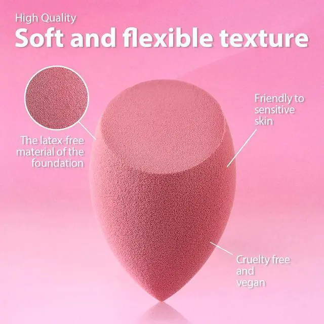 Alt view image 2 of 7 - Foonbe Makeup Sponge Set, 7 Pcs Multi Colored Blender Sponges | Liquid Cream Powder Use, Latex Free Vegan & Cruelty-Free, with 1 Mini Sponge, Assorted Beauty Sponge Shapes, Travel Case