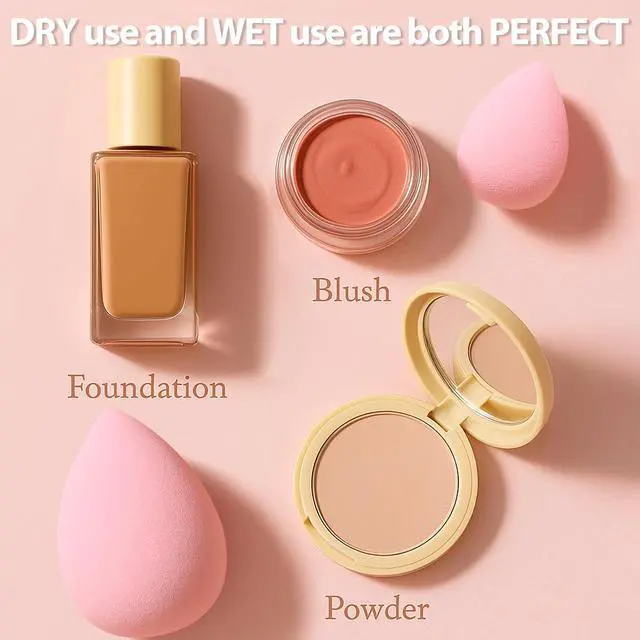 Alt view image 3 of 7 - Foonbe Makeup Sponge Set, 7 Pcs Multi Colored Blender Sponges | Liquid Cream Powder Use, Latex Free Vegan & Cruelty-Free, with 1 Mini Sponge, Assorted Beauty Sponge Shapes, Travel Case