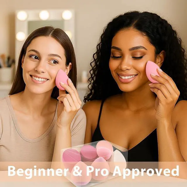 Alt view image 6 of 7 - Foonbe Makeup Sponge Set, 7 Pcs Multi Colored Blender Sponges | Liquid Cream Powder Use, Latex Free Vegan & Cruelty-Free, with 1 Mini Sponge, Assorted Beauty Sponge Shapes, Travel Case
