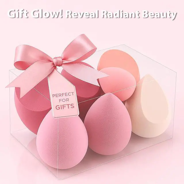 Alt view image 7 of 7 - Foonbe Makeup Sponge Set, 7 Pcs Multi Colored Blender Sponges | Liquid Cream Powder Use, Latex Free Vegan & Cruelty-Free, with 1 Mini Sponge, Assorted Beauty Sponge Shapes, Travel Case