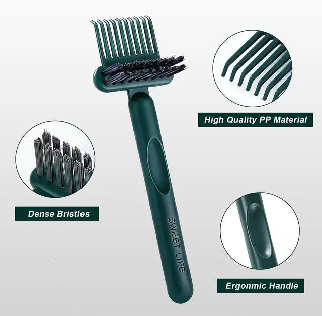 Alt view image 7 of 7 - 2 Pack Hair Brush Cleaning Tool, 2-in-1 Cleaner Tool, Portable Cleaning Tool Set for Brush Comb Keyboard, Remover Rake for Removing Hair Dust, Home and Salon Use(Sage Green)