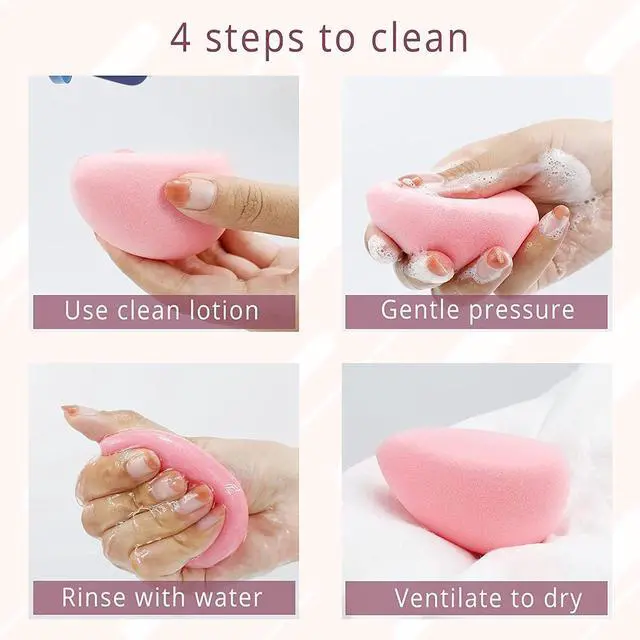 Alt view image 7 of 7 - BEAKEY Makeup Sponge Set of 2, Flat Duo Patented Pink Beauty Sponges | Foundation and Powder Application, Soft Blending Blender, Large Flat Design, Latex Free, Beauty Tools for Makeup Lovers