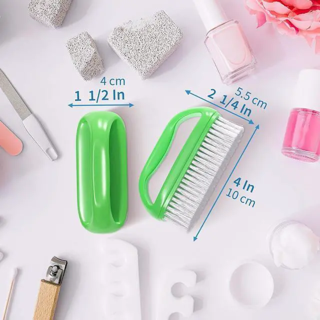 Alt view image 3 of 6 - Konex Perfect-Grip Large Hand and Nail Brush 4" X 2-1/4" X 1-1/2" (Green)