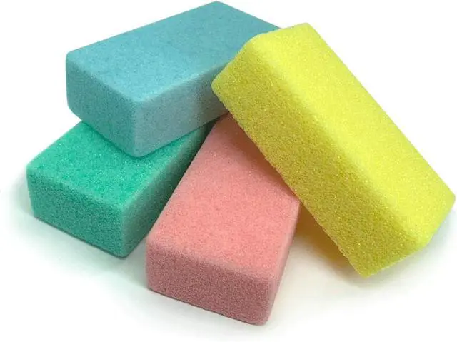 Main image of Maryton Pumice Sponge for Feet Pedicure Callus Remover Scrubber, 4 Pcs | Salon Grade, Gentle Foot Exfoliator, Medium Texture, Shower Foot Scrub, leaving feet smooth and soft