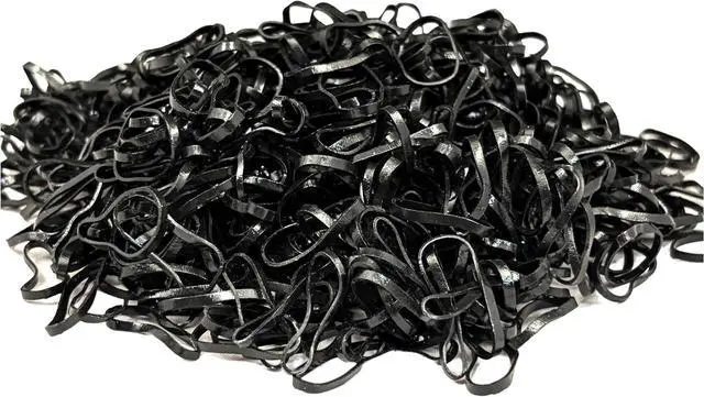 Alt view image 5 of 5 - 500 Pack Rubber Bands for Hair 22mm Durable, Non-Slip Elastic Hair Ties for All Ages, Perfect for Braids, Ponytails, and DIY Styling | No-Damage, Multi-Use Hair Accessories by Kàllos (Black)