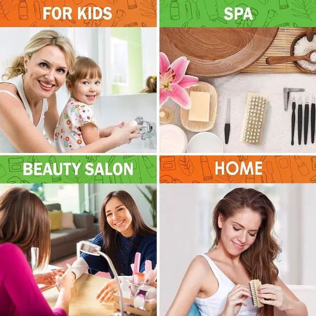 Alt view image 6 of 7 - Konex Non-Slip Wooden Two-sided Hand and Nail Brush. Fingernail Brush for Nail Cleaning and Scrubbing. Heavy duty Stiff Nail Brush for Travel. Mechanic hand scrub brush with molded grip.
