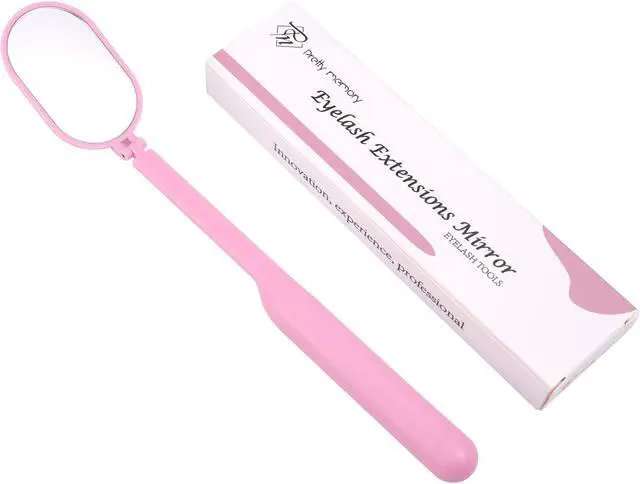 Alt view image 7 of 7 - Pretty memory Lash Mirror, 270 Degree Free Rotation Lash Extension Supplies, Lightweight Makeup Mirror for Eyelash Extensions Supplies (Pink)