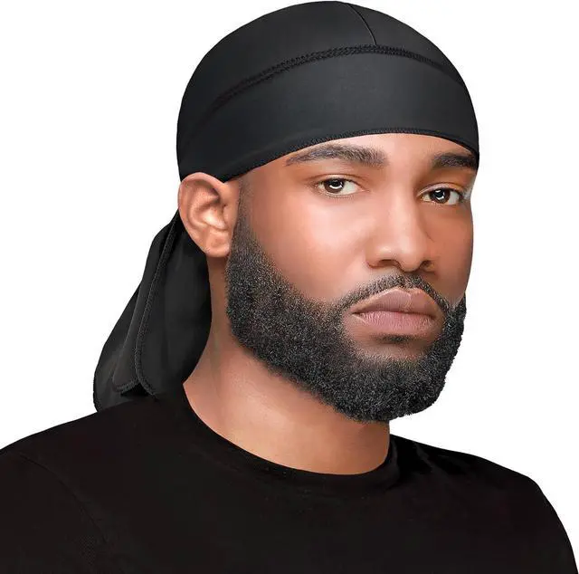 Alt view image 4 of 5 - WavEnforcer 106 Snug Fit Do-Rag, Black | Superior Stretch and Comfort