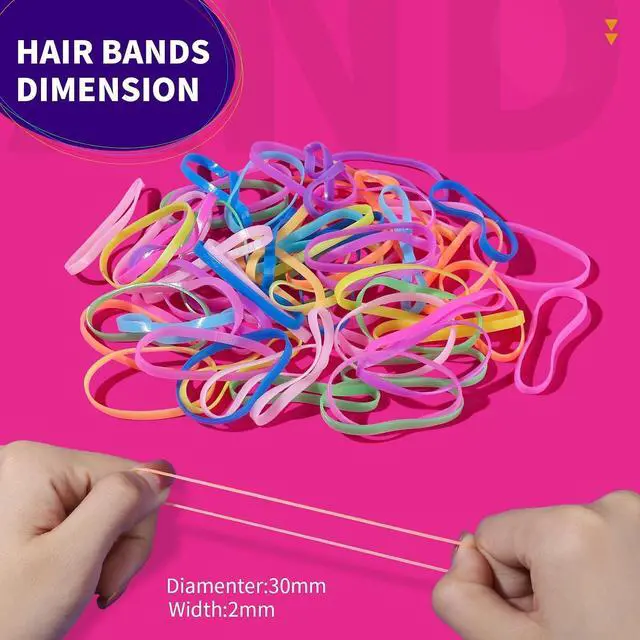 Alt view image 5 of 7 - Teenitor 2000Pcs Elastic Hair Ties Toddler, Elastic Rubber Bands Baby Hair Ties, Multi Color Hair Ties for Little Girls Elastic Small Rubber Bands for Kids Baby Girls Toddler Elastic Ties Colorful