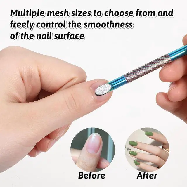 Alt view image 3 of 7 - 200 PCS Grit Sandpaper Sheets, 100/150/180/240 Nail Paper Sheets Self-Adhesive Nail Pads Nails Care Tools Polishing Sandpaper Slant Heads Art Pre-Polishing Sandpapers for Home Salon Nails and Foot