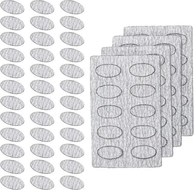 Main image of 200 PCS Grit Sandpaper Sheets, 100/150/180/240 Nail Paper Sheets Self-Adhesive Nail Pads Nails Care Tools Polishing Sandpaper Slant Heads Art Pre-Polishing Sandpapers for Home Salon Nails and Foot