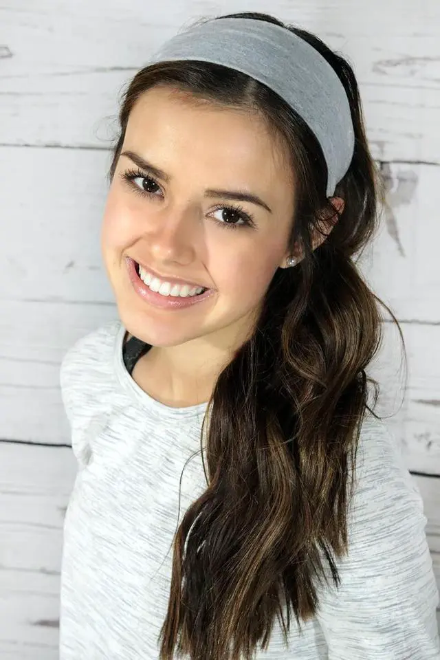 Alt view image 3 of 6 - Kenz Laurenz 3" Cotton Headbands Pack Stretch Elastic Yoga Soft and Stretchy Sports Sweatbands Fashion Headband for Teens Women Girls (1 pc Headbands, Red)