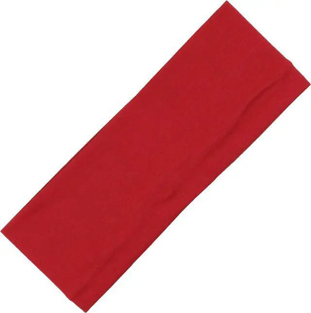Main image of Kenz Laurenz 3" Cotton Headbands Pack Stretch Elastic Yoga Soft and Stretchy Sports Sweatbands Fashion Headband for Teens Women Girls (1 pc Headbands, Red)
