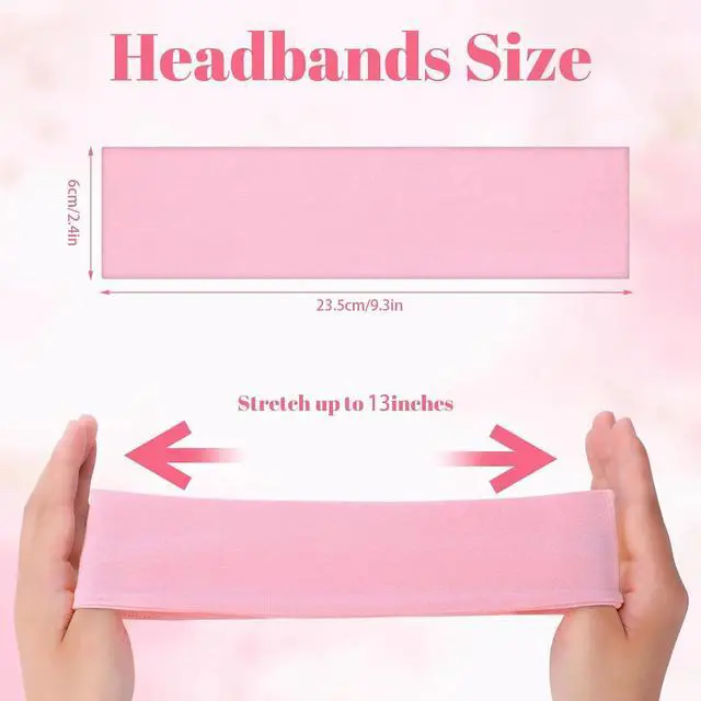 Alt view image 3 of 7 - obeoby 8 Pack Cotton Headbands for Sports, Non Slip Workout Hair Bands | Workout Headbands,95% cotton, Sweat Absorbing, Soft Stretch Fit, Stays in Place, Yoga Hairbands, for Running, Daily Wear