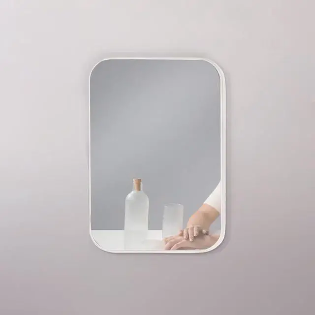 Alt view image 6 of 7 - 8-Inch Table Desk Vanity Makeup Mirror, Simple Portable Travel Mirror with Stand, Standing and Wall Hanging Dual-use, White