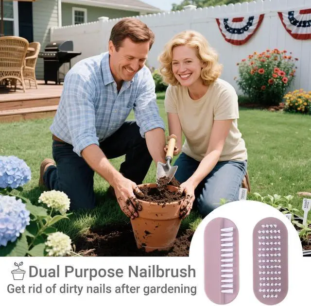 Alt view image 4 of 7 - Nail Brush for Cleaning Fingernails 2 Sided Hand Fingernail Scrub Brush with Soft Stiff Bristles Nail Cleaning Brush 4PCS Nail Scrubber Brushes for Men Women Kids