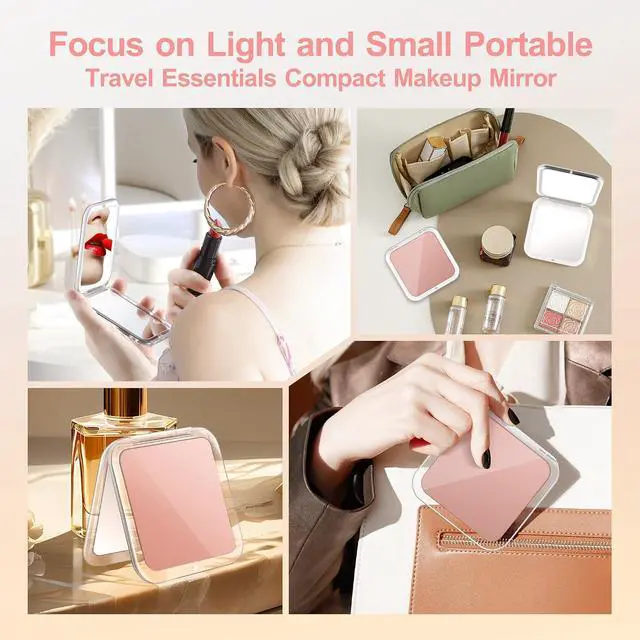 Alt view image 2 of 7 - MIYADIVA Compact Mirror, 30X Magnifying Mirror, Pocket Mirror for Purse, Travel Makeup Mirror with 30X/1X Magnification, Travel Essentials Mirrors, Precision Tweezers, Present for Girls