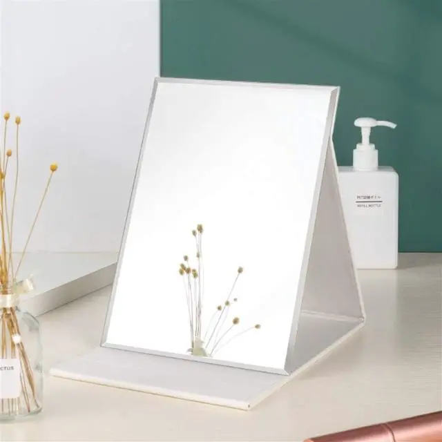 Alt view image 6 of 7 - Zcooooool Large Portable Super HD Mirror - Multi Stand Angle Hand Free/Handheld/Tabletop Foldable Mirror 6.9x4.9 Inch